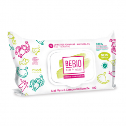 Lingettes camomille & aloe vera BIO pour bébé 72 lingettes - BEBIO